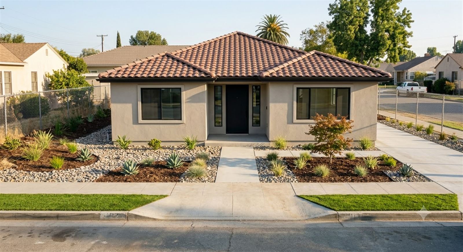 The same Los Angeles Metro Area home painted and landscaped in daylight